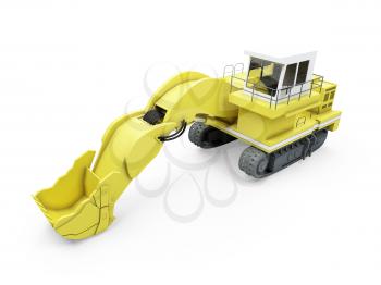 Royalty Free Clipart Image of a Construction Vehicle