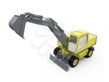 Royalty Free Clipart Image of a Construction Vehicle