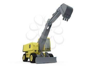 Royalty Free Clipart Image of a Construction Vehicle