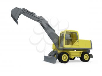 Royalty Free Clipart Image of a Construction Vehicle