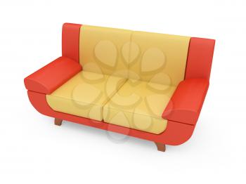 Royalty Free Clipart Image of a Couch