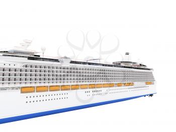 Royalty Free Clipart Image of a Cruise Ship