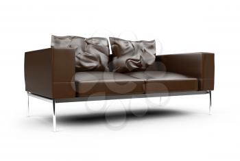 Royalty Free Clipart Image of a Couch