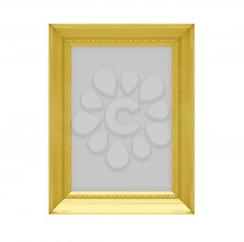 Royalty Free Clipart Image of a Gold Frame