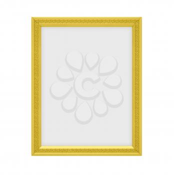 Royalty Free Clipart Image of a Gold Frame