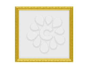 Royalty Free Clipart Image of a Gold Frame