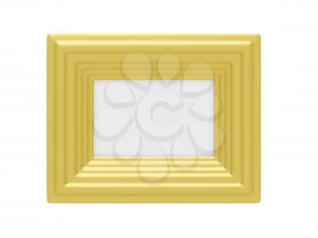 Royalty Free Clipart Image of a Gold Frame