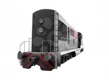 Royalty Free Clipart Image of a Diesel Train