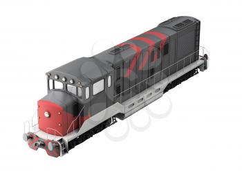 Royalty Free Clipart Image of a Diesel Train