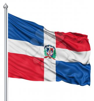 Royalty Free Clipart Image of the Flag of the Dominican Republic