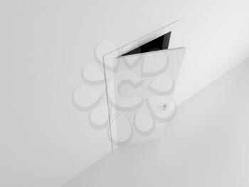 Royalty Free Clipart Image of an Opened Door
