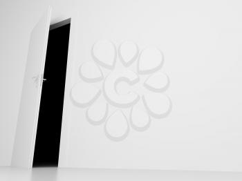 Royalty Free Clipart Image of an Opened Door