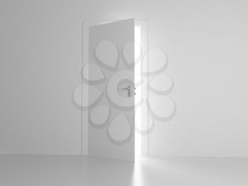 Royalty Free Clipart Image of an Opened Door