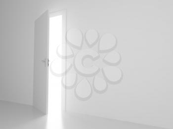 Royalty Free Clipart Image of an Opened Door