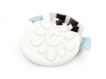 Royalty Free Clipart Image of a Bed