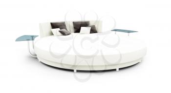 Royalty Free Clipart Image of a Bed