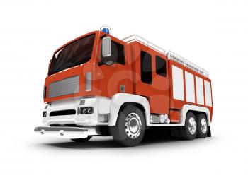 Royalty Free Clipart Image of a Firetruck