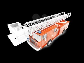 Royalty Free Clipart Image of a Firetruck