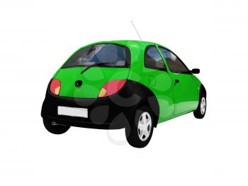 Royalty Free Clipart Image of a Green Car