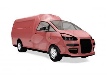 Royalty Free Clipart Image of a Cargo Van