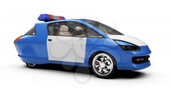 Royalty Free Clipart Image of a Police Car