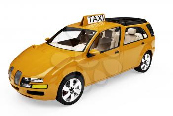 Royalty Free Clipart Image of a Taxi