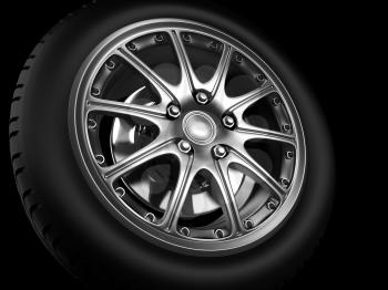 Royalty Free Clipart Image of a Tire