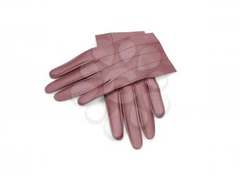 Royalty Free Clipart Image of a Pair of Leather Gloves