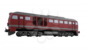 Royalty Free Clipart Image of a Diesel Train