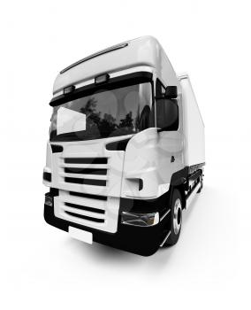 Royalty Free Clipart Image of a Transport Truck