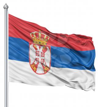 Royalty Free Clipart Image of the Flag of Serbia