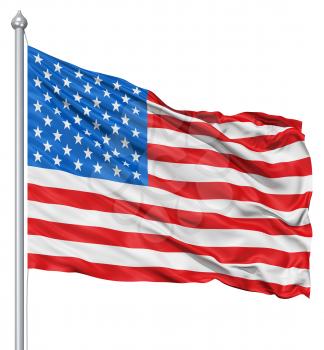 Royalty Free Clipart Image of an American Flag