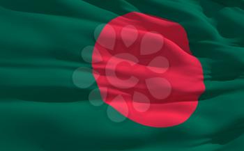 Royalty Free Clipart Image of the Flag of Bangladesh