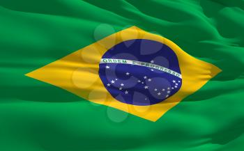 Royalty Free Clipart Image of the Flag of Brazil