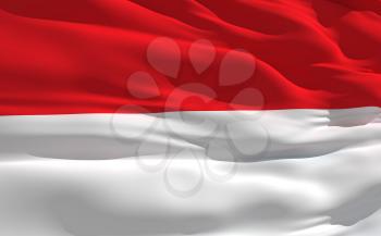 Royalty Free Clipart Image of the Flag of Indonesia