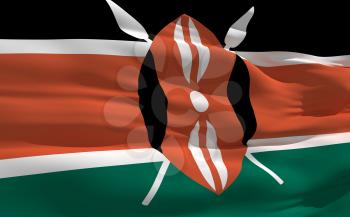 Royalty Free Clipart Image of the Flag of Kenya