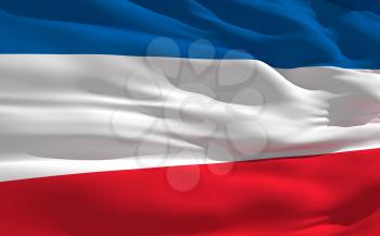 Royalty Free Clipart Image of the Flag of Serbia