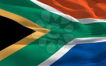 Royalty Free Clipart Image of the South African Flag