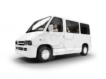 Royalty Free Clipart Image of a White Van