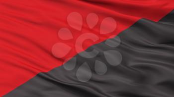 Anar Communist Flag, Closeup View, 3D Rendering