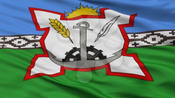 Bahia Blanca City Flag, Country Argentina, Closeup View, 3D Rendering