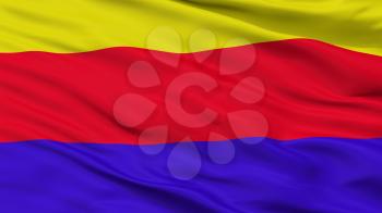 Curuzu Cuatia City Flag, Country Argentina, Corrientes Province, Closeup View, 3D Rendering