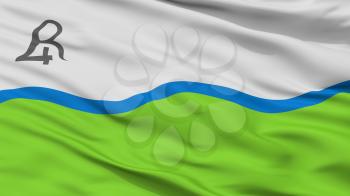 Rio Cuarto City Flag, Country Argentina, Closeup View, 3D Rendering