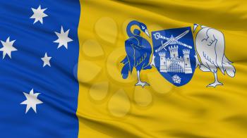 Australian Capital Territory City Flag, Country Australia, Closeup View, 3D Rendering