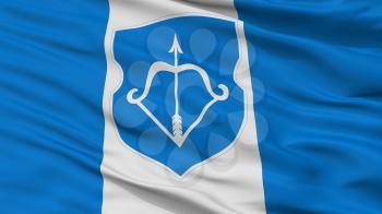 Berastre City Flag, Country Belarus, Closeup View, 3D Rendering