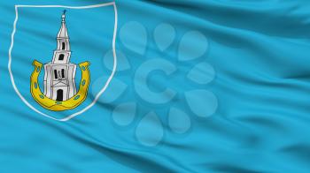 Janau City Flag, Country Belarus, Closeup View, 3D Rendering