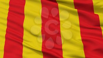 Mortsel City Flag, Country Belgium, Closeup View, 3D Rendering