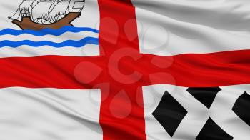 Nanaimo City Flag, Country Canada, Closeup View, 3D Rendering