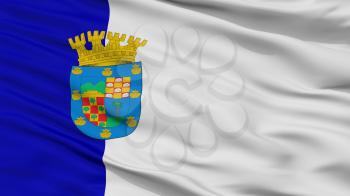 Conchali City Flag, Country Chile, Closeup View, 3D Rendering