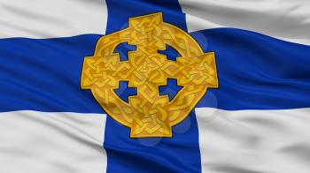 Church In Wales Closeup Flag, 3D Rendering